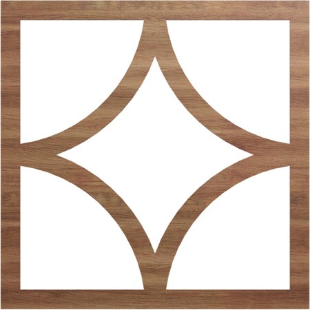 Ekena Millwork Statesman Wood Fretwork Pierced Ceiling Medallion, Walnut, 40"OD x 25 5/8"ID x 1/4"T CMWP40X40X0250STWA